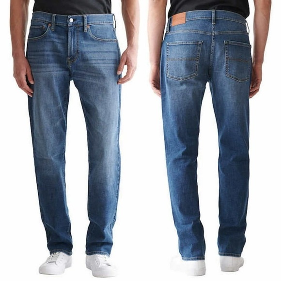 Lucky Brand Mens 221 Straight Leg Jeans 36x32 Dirac‎ Wash Denim Casual Stretch - Picture 1 of 11